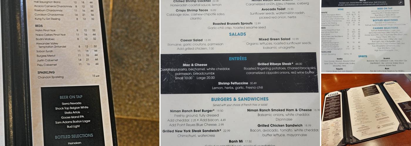 Esquire Grill Menu