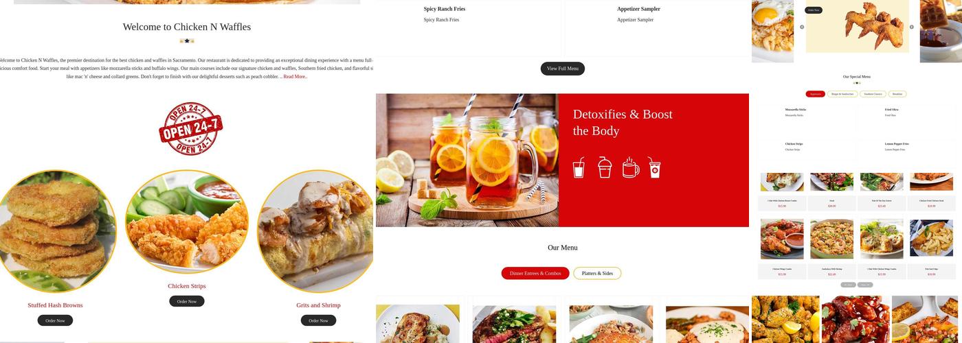 Chicken-n-Waffles Menu