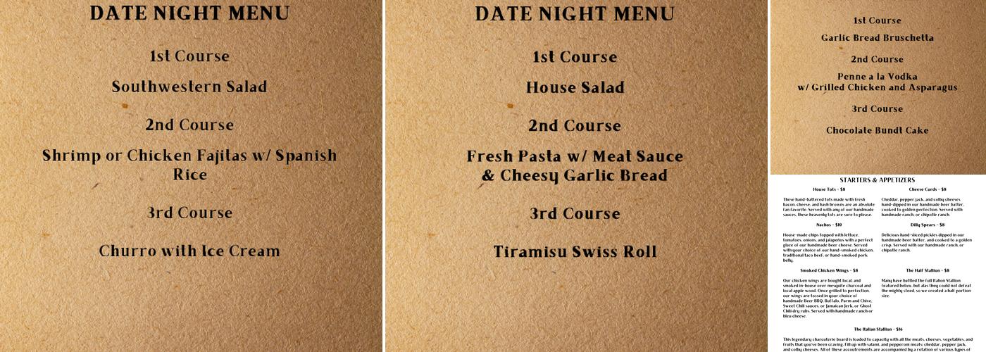 Watertown Brewing Company Menu