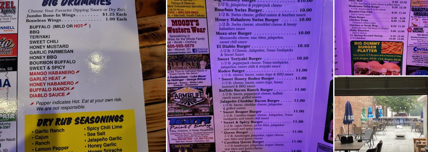 Big Dummy's Menu