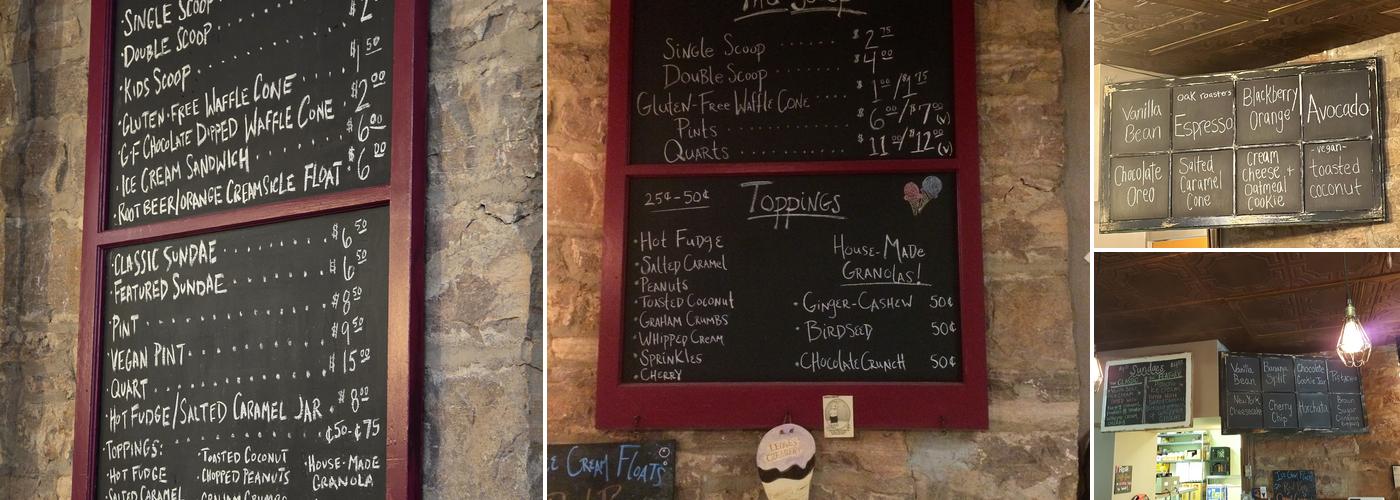 Leones' Creamery Menu