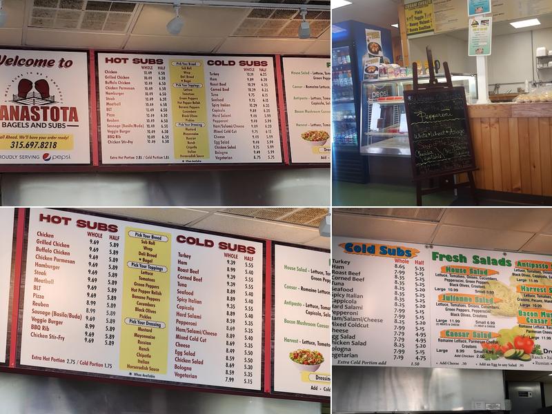 Canastota Bagels and Subs Menu