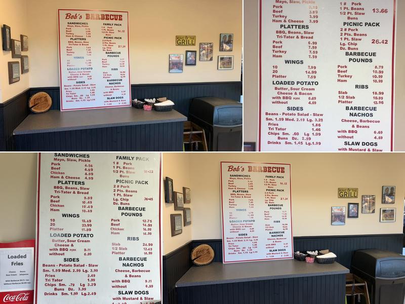 Bob's Barbecue Menu