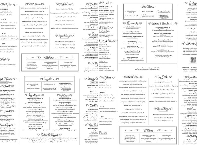The Mermaid Inn Menu