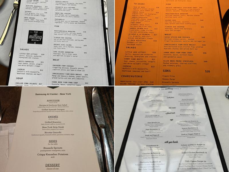 The Milling Room Menu