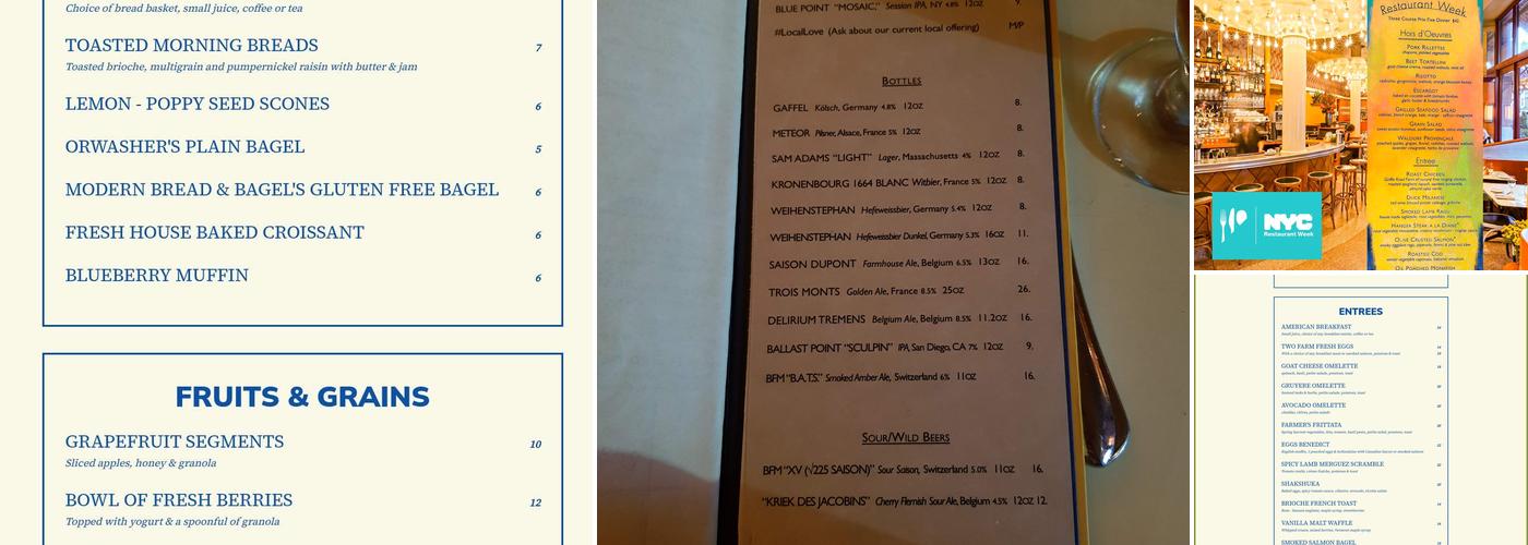 Nice Matin Menu