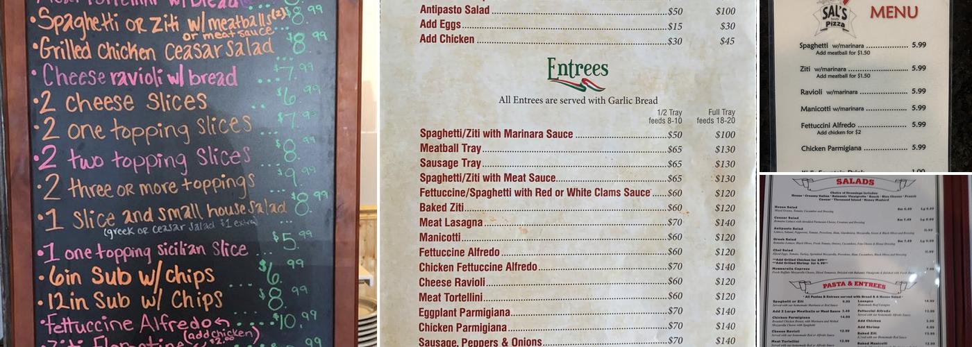 Sal’s Family Pizza of Brentwood Menu