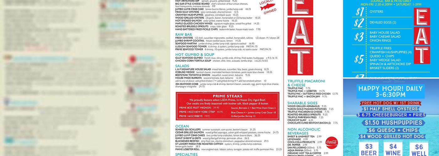Ludlow & Prime Menu