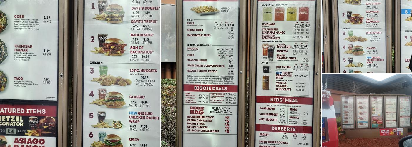 Wendy's Menu