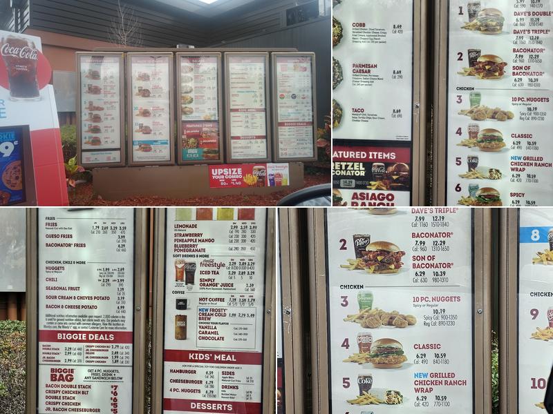 Wendy's Menu