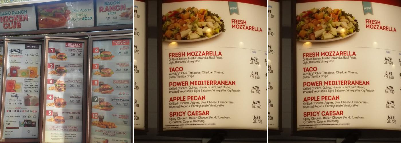 Wendy's Menu