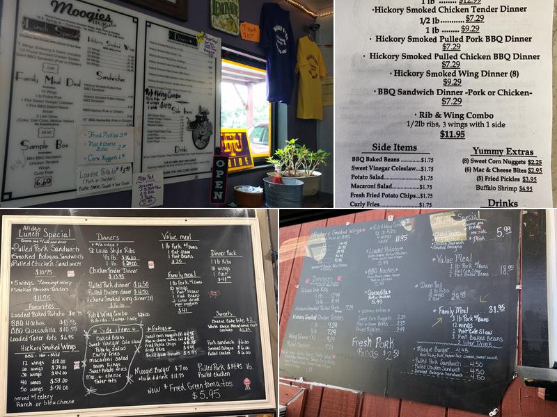 Moogies Menu