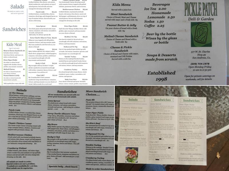 Pickle Patch Menu