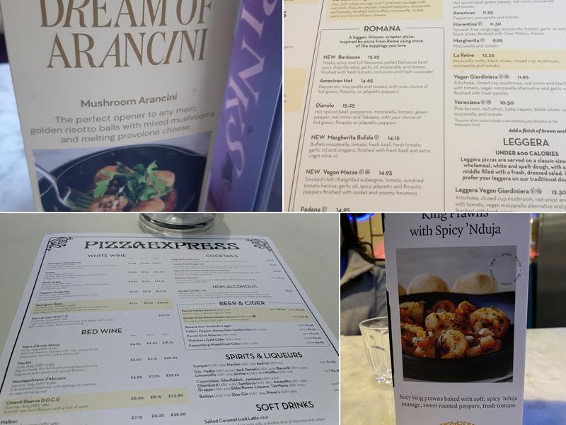 Pizza Express Menu