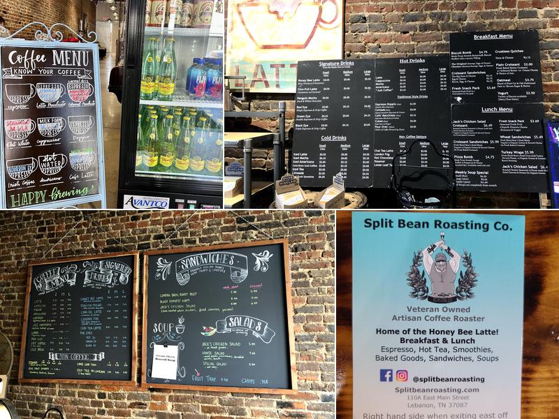 Split Bean Roasting Co. Menu
