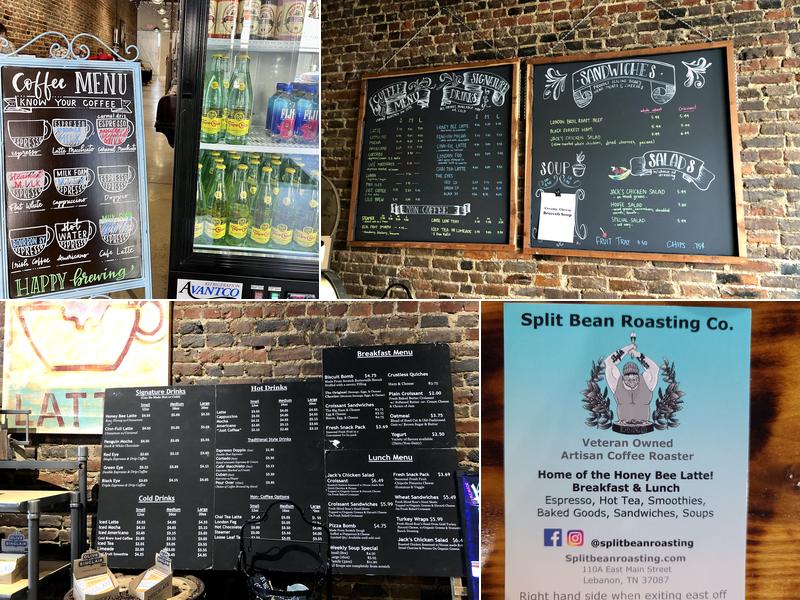Split Bean Roasting Co. Menu