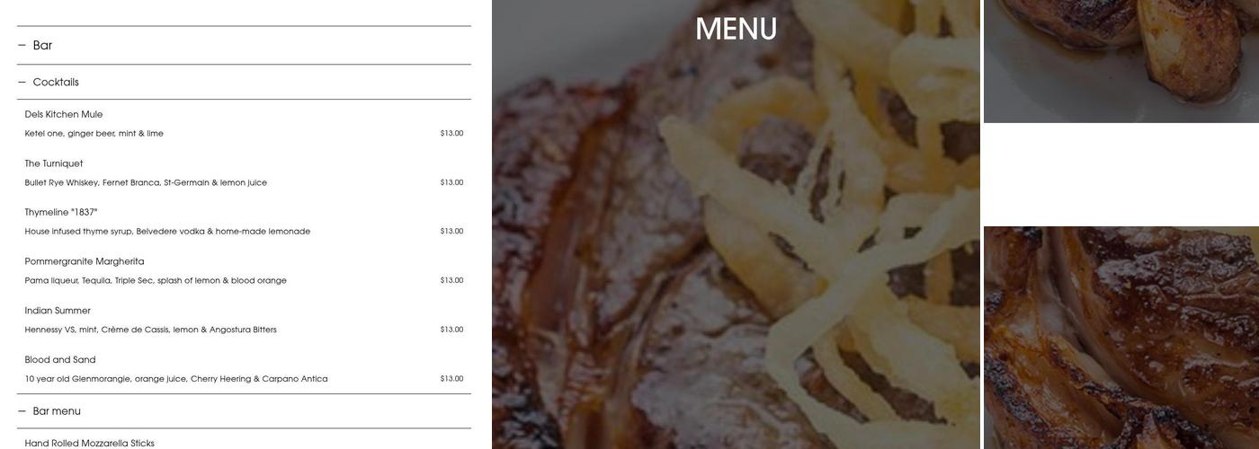 DK Restaurant NYC Menu