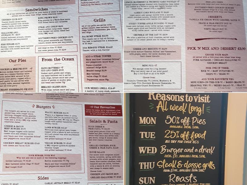 Old Plough Menu