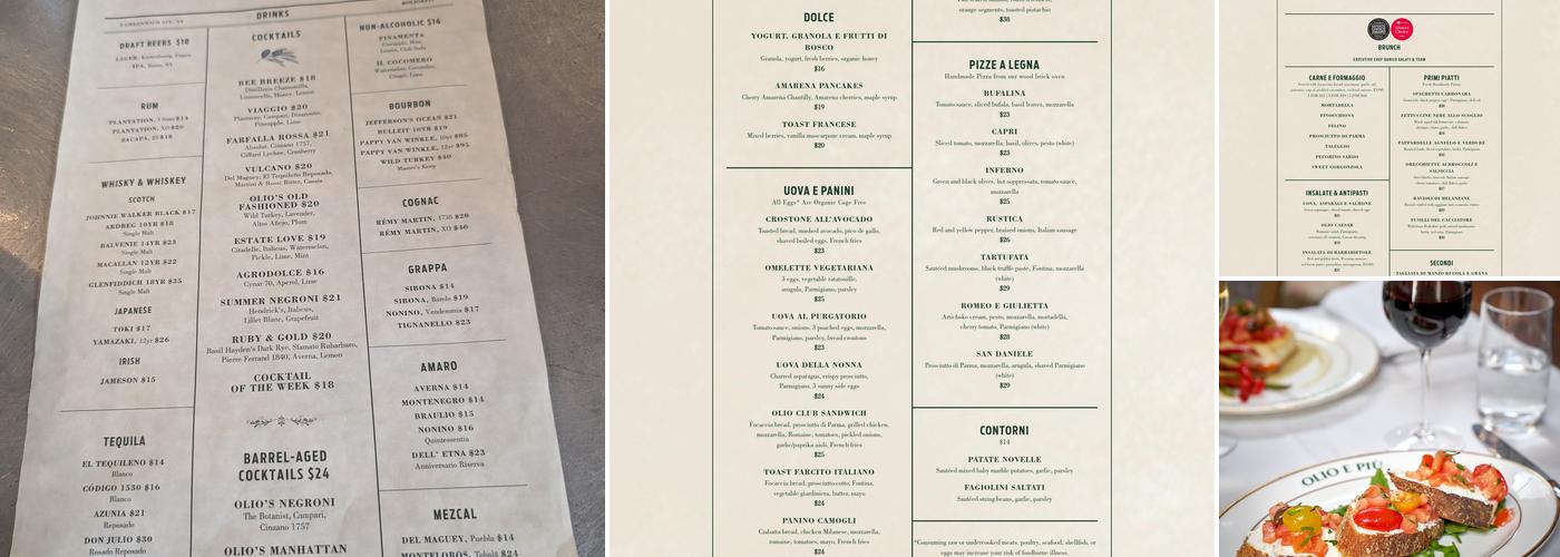 OLIO E PIÙ Menu