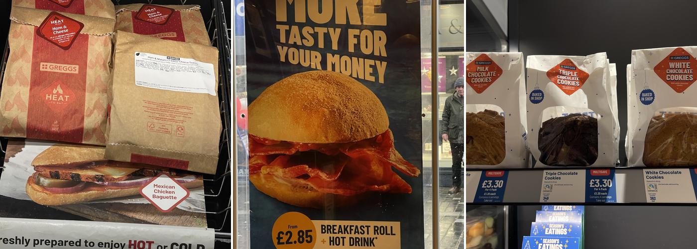 Greggs Menu