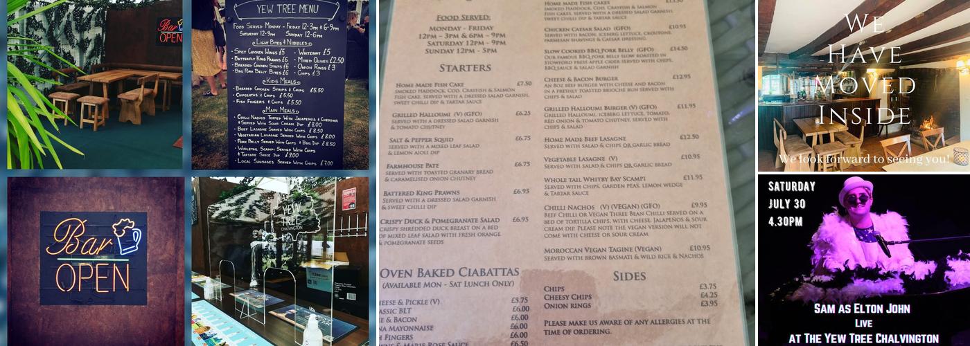 Yew Tree Inn Menu