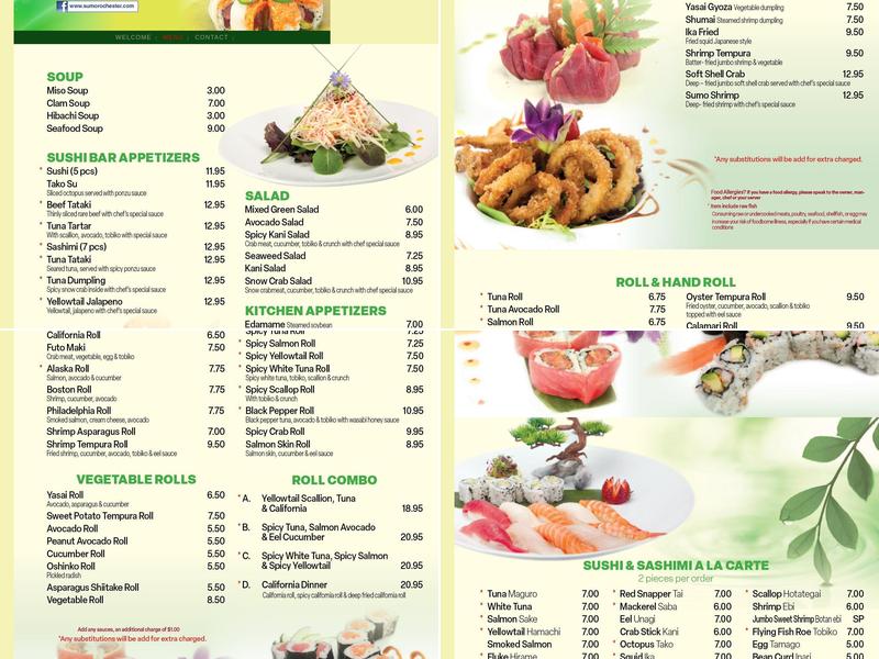 SUMO Japanese Sushi And Hibachi Menu
