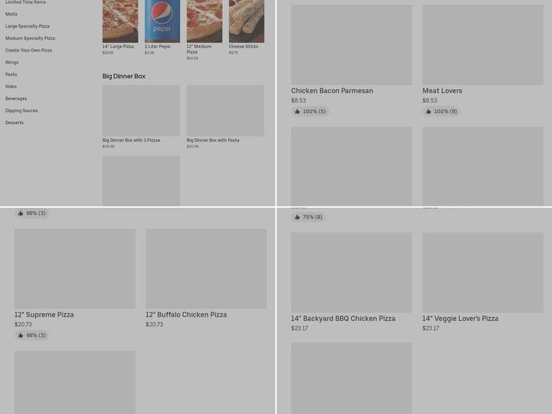 Pizza Hut Menu