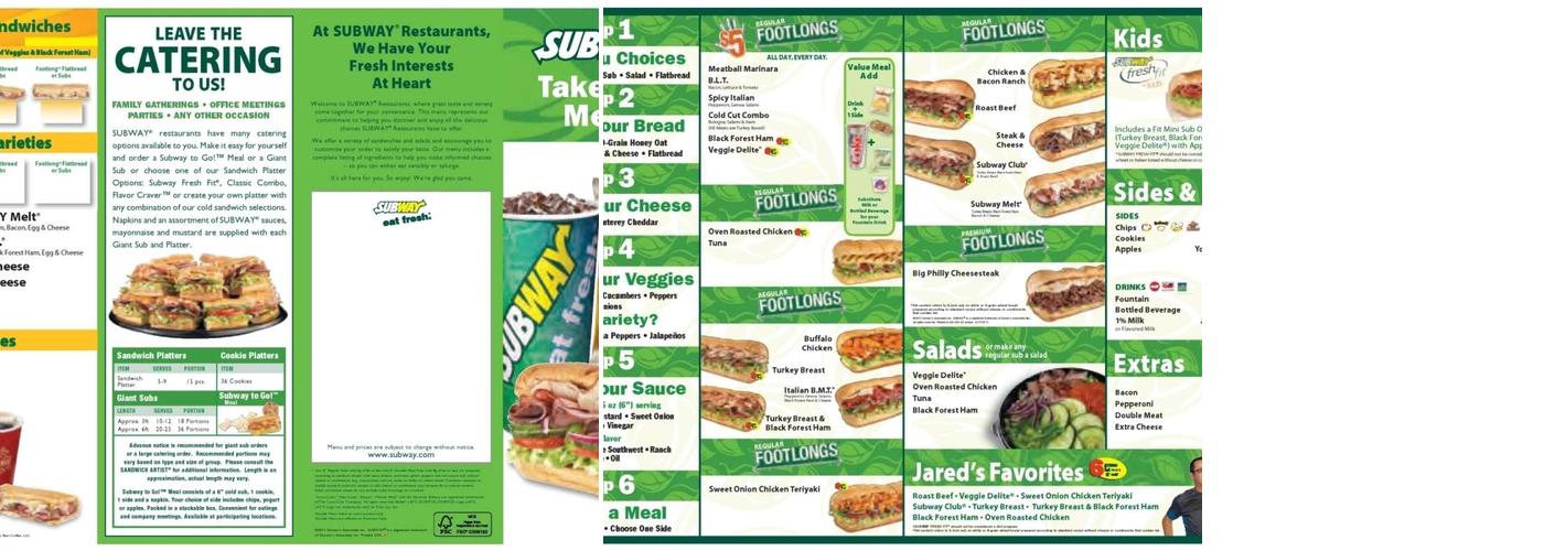 Subway Menu