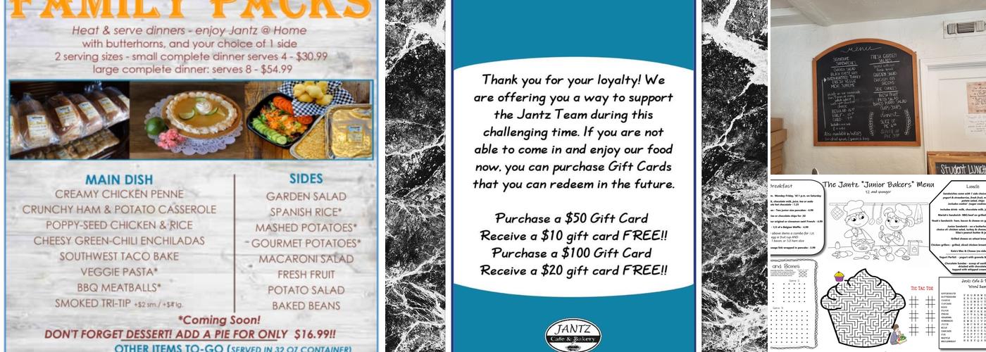 Jantz Bakery Menu