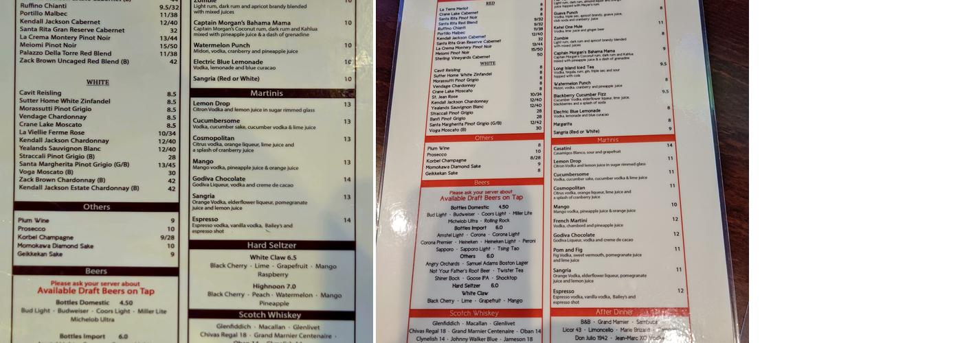 Three in One Wok, Bar, & Grill Menu