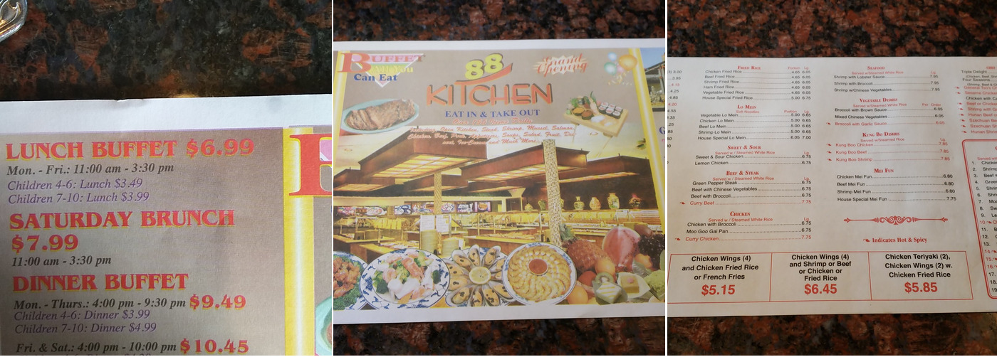 88 Kitchen Menu