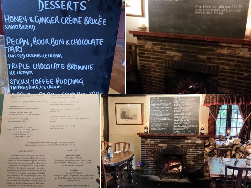 Blackboys Inn Menu