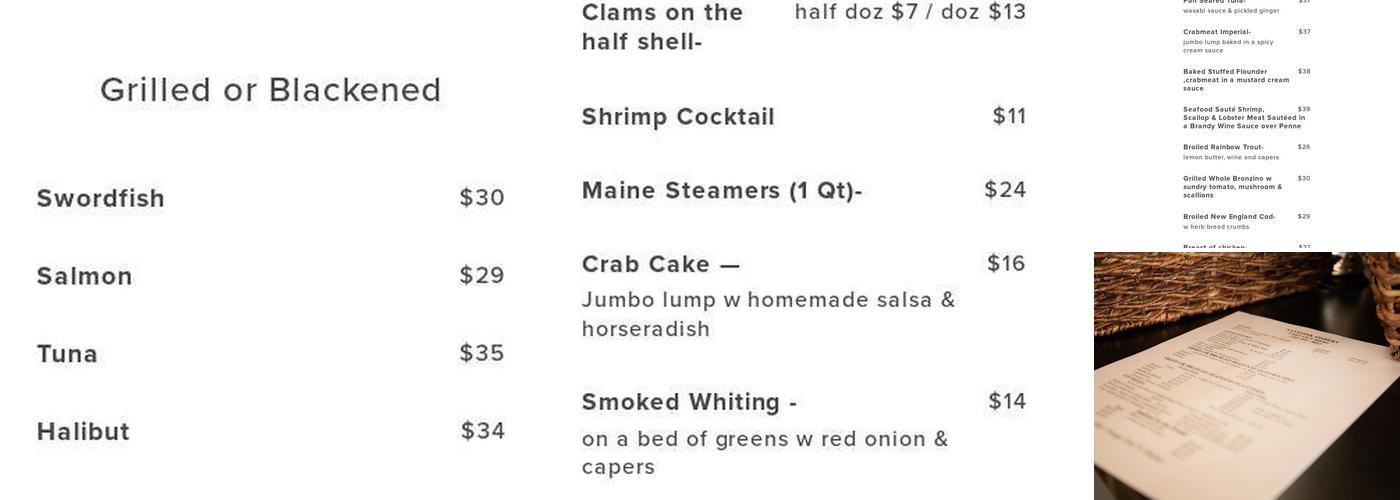Navesink Fishery Menu
