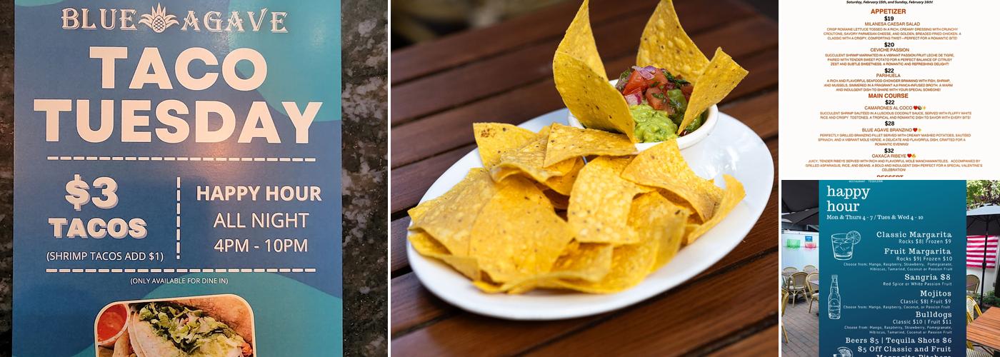Blue Agave Menu