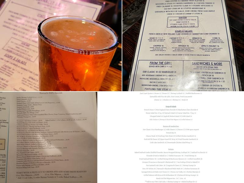 Barnacle Bill's Menu