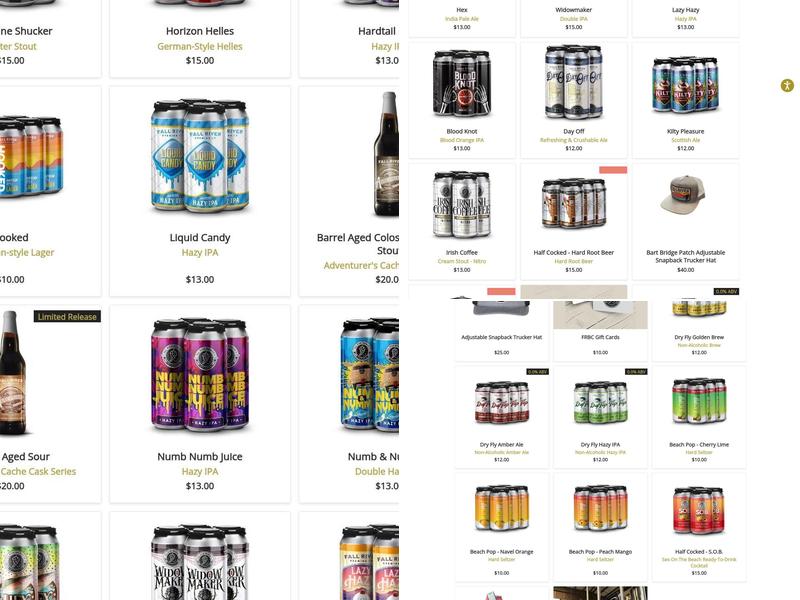 Fall River Brewing Co. Taphouse Menu