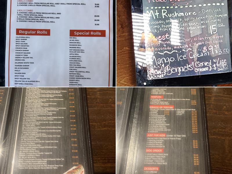 Redfish Asian Bistro Menu