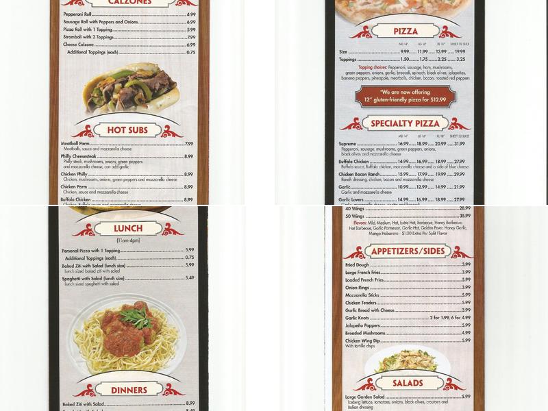 Amore Pizza & More Menu