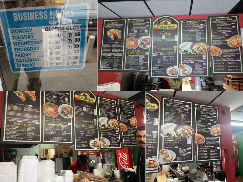 Jalapeños Taqueria Menu