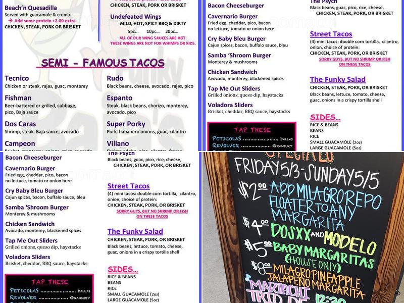 Baja Cantina Menu
