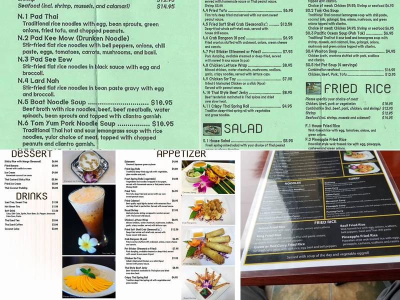 Golden Thai Cuisine Menu