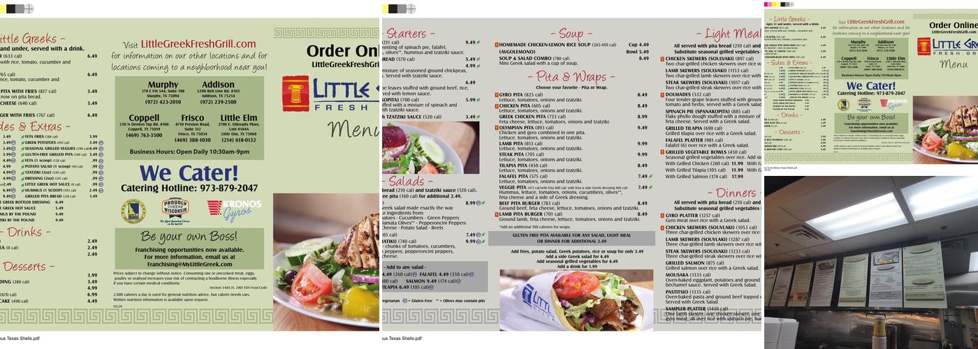 Little Greek Fresh Grill Menu