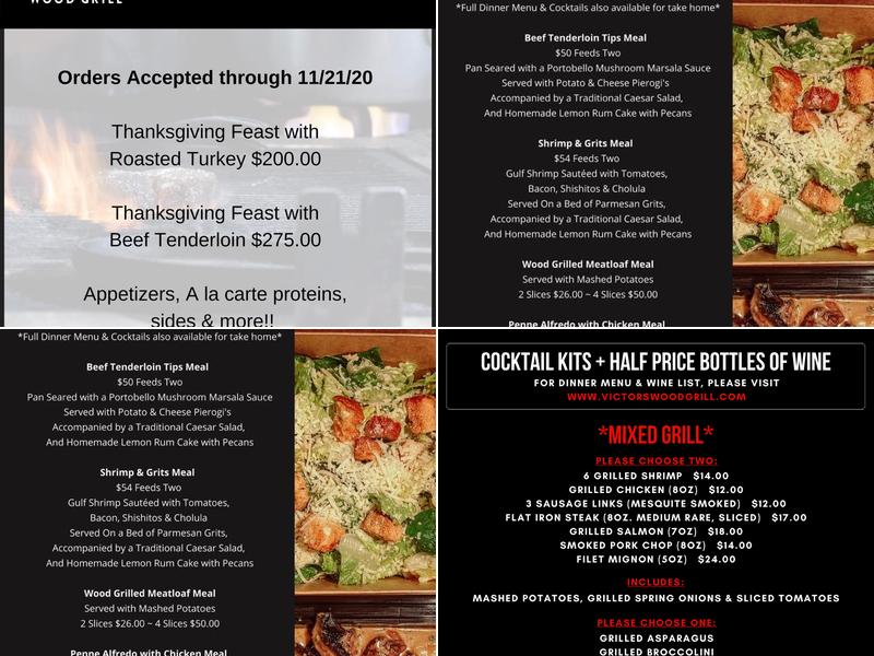 Victor's Wood Grill Menu