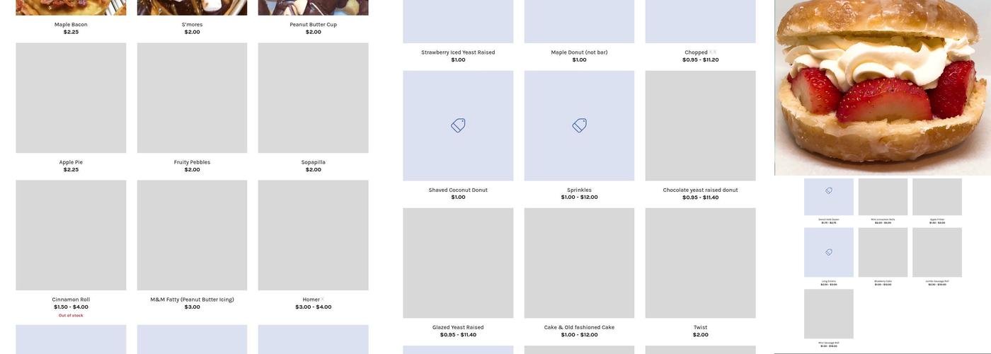 Momo's Donuts Menu