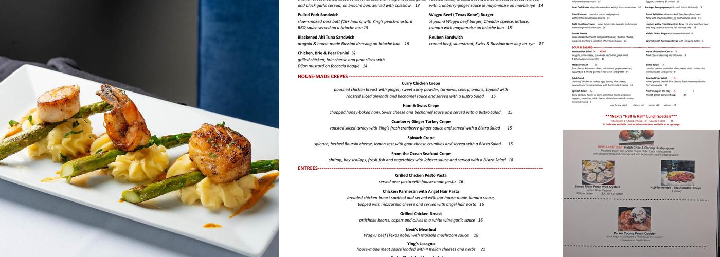 Next Bistro Menu