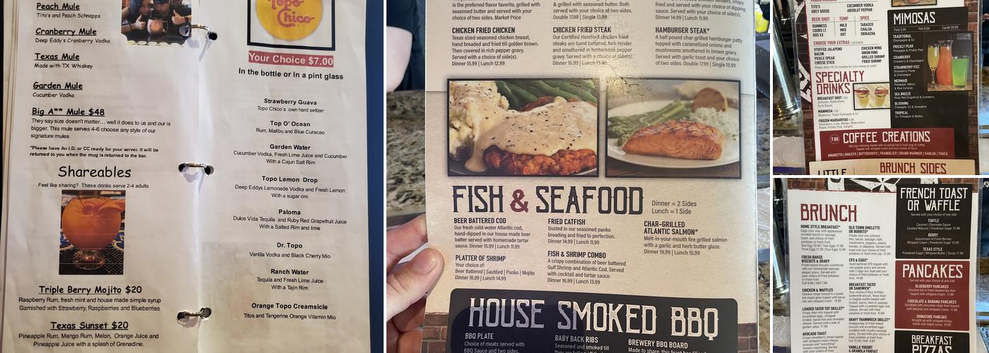 Old Texas Brewing Co. Menu