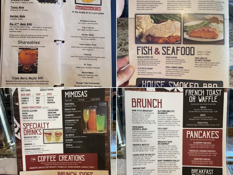 Old Texas Brewing Co. Menu