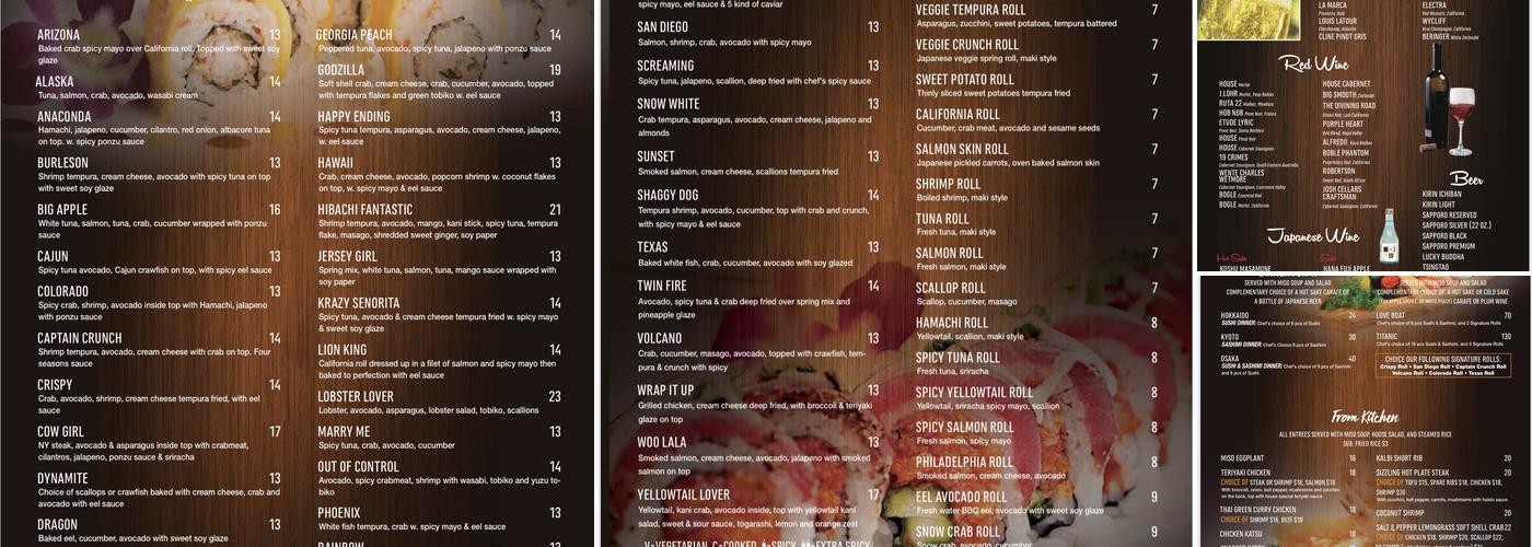 Hibachi | Teppanyaki & Sushi Menu