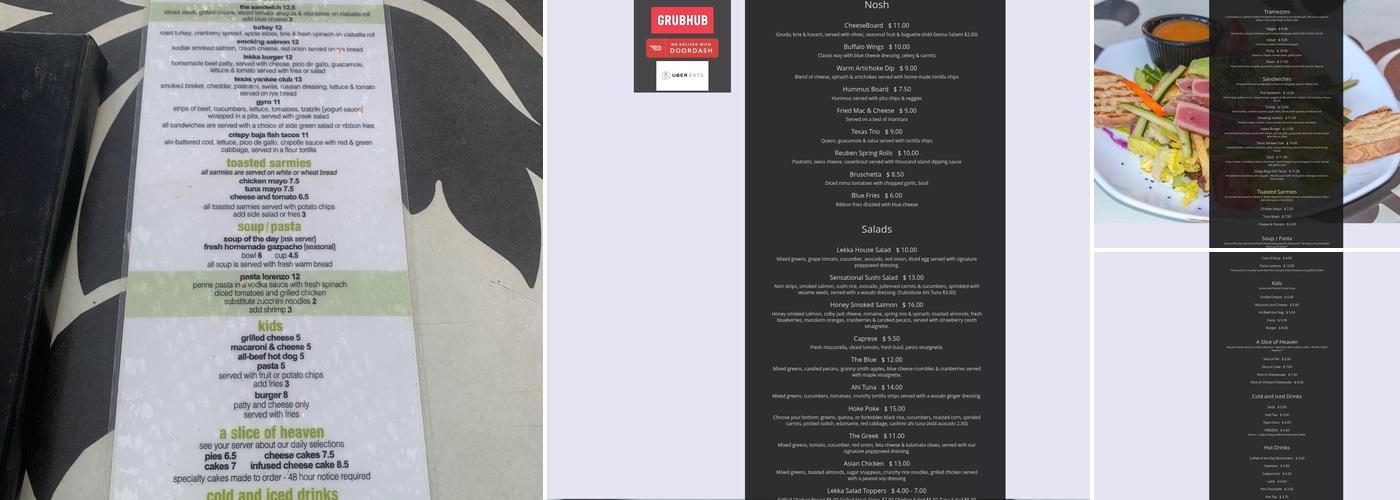 Lekka Retail Concepts Menu