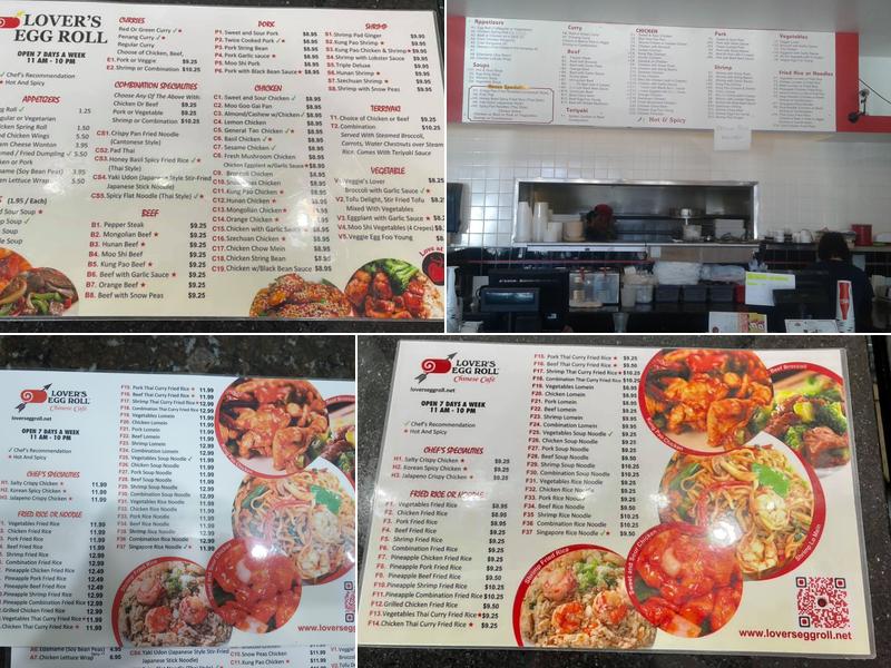 Lover's Egg Roll Menu